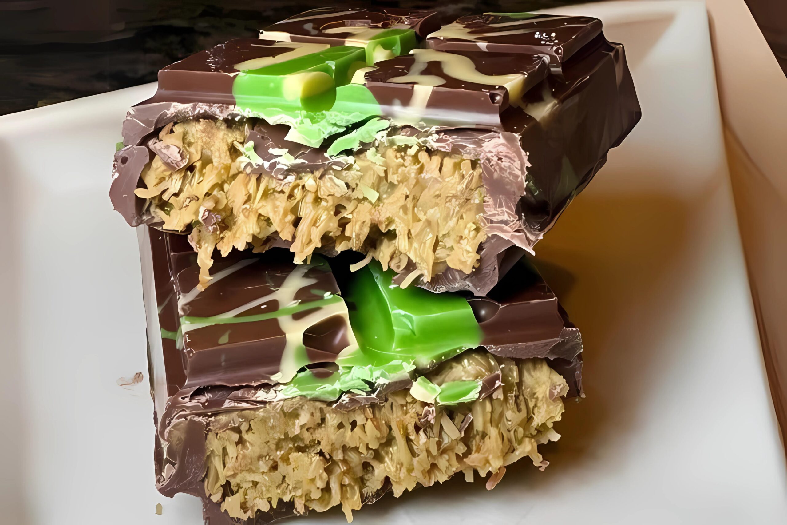 Homemade Dubai Chocolate Bars filled with creamy pistachio and crunchy kataifi pastry